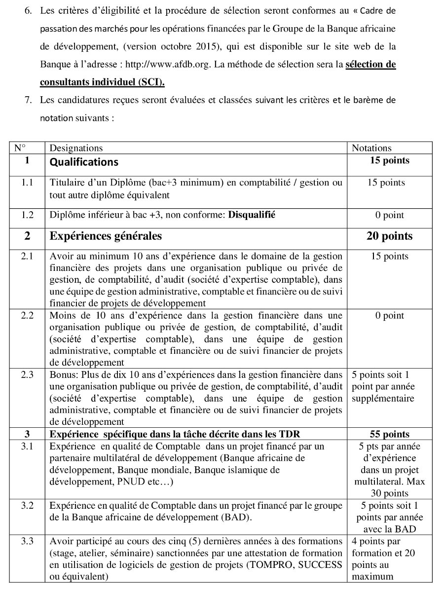 AVIS À MANIFESTATION D’INTÉRÊT pour le Recrutement d’un comptable du projet P2R2S Guinée | page 3