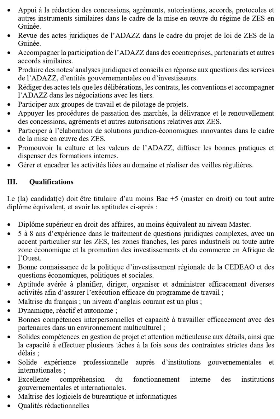 Avis De Manifestation D’intérêt Pour Le Recrutement D’un(E) Responsable Juridique | Page 2