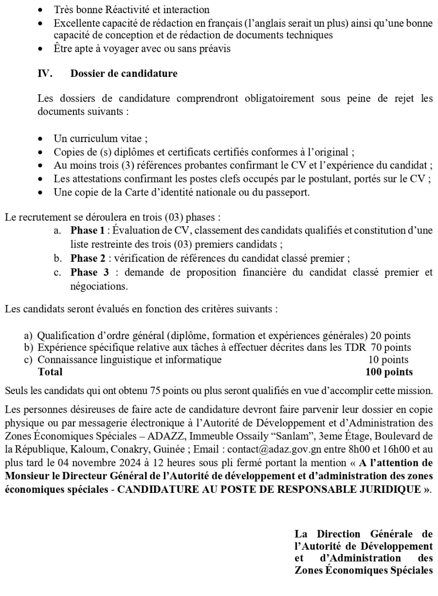 Avis De Manifestation D’intérêt Pour Le Recrutement D’un(E) Responsable Juridique | Page 3