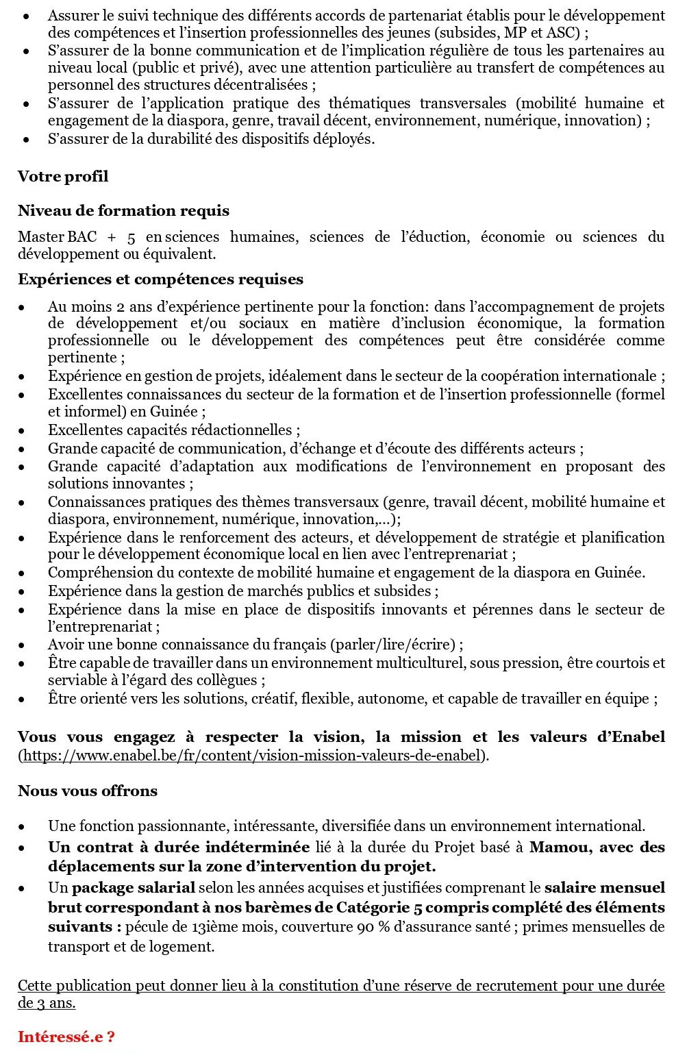Recrutement d'un Intervention Officer Formation-Insertion professionnelle (h/f/x) – Guinée | Page 2