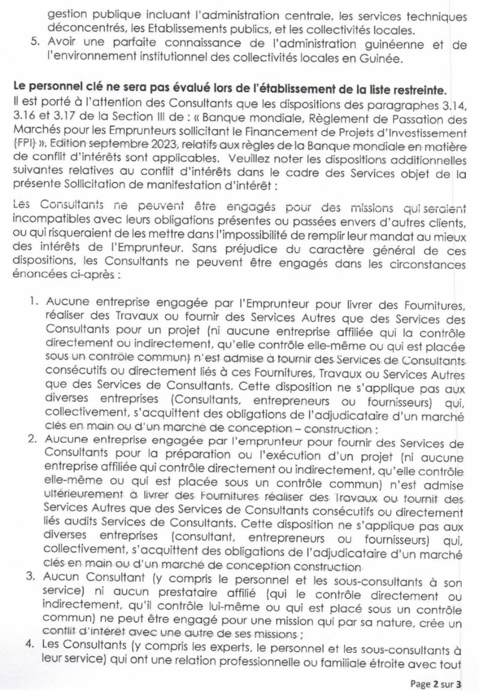 Recrutement d'un cabinet/bureau pour la réalisation d'une étude approfondie sur la mobilisation des taxes locales | Page 2