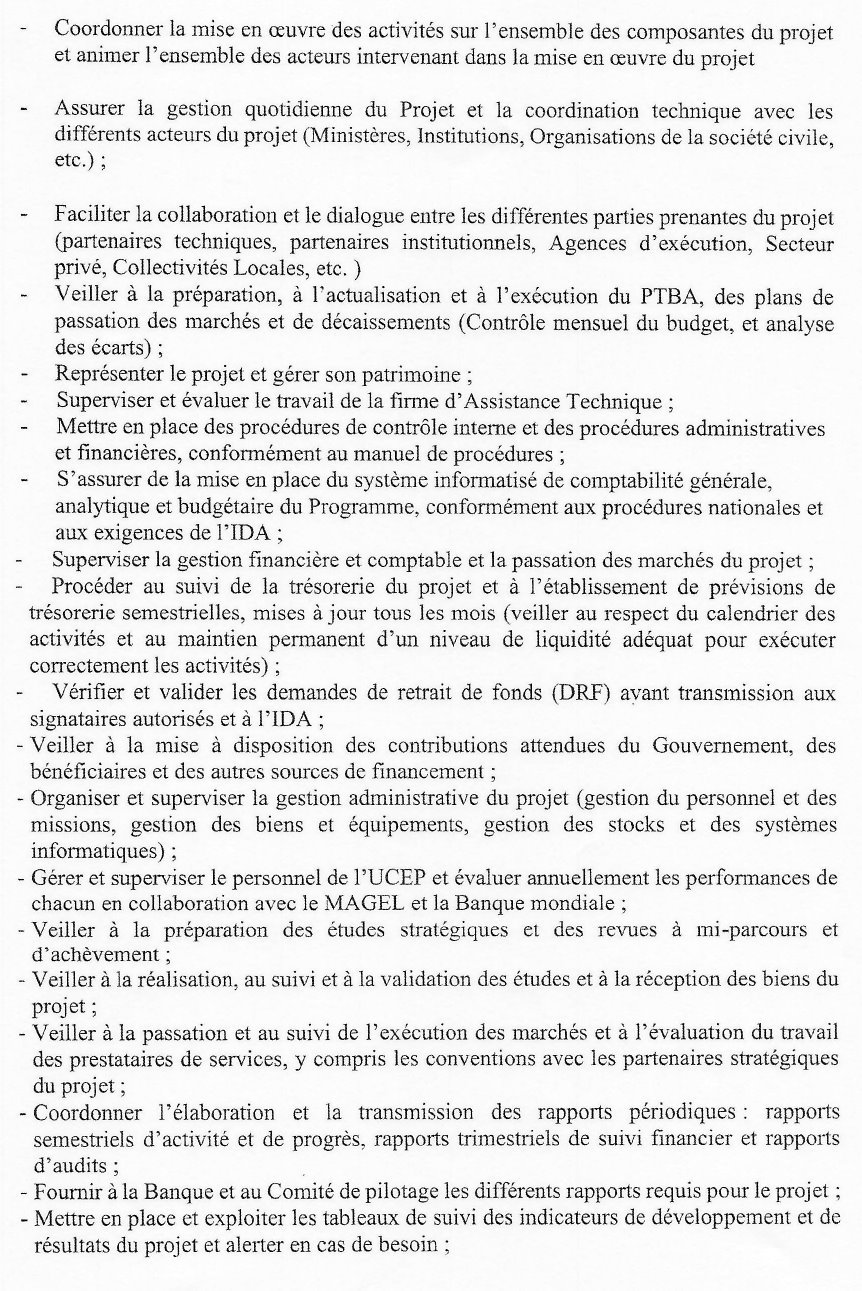 AVIS DE RECRUTEMENT D’UN COORDONNATEUR NATIONAL POUR LE PROJET DE DÉVELOPPEMENT DE L’AGRICULTURE COMMERCIALE EN GUINÉE (PDACG) | Page 2