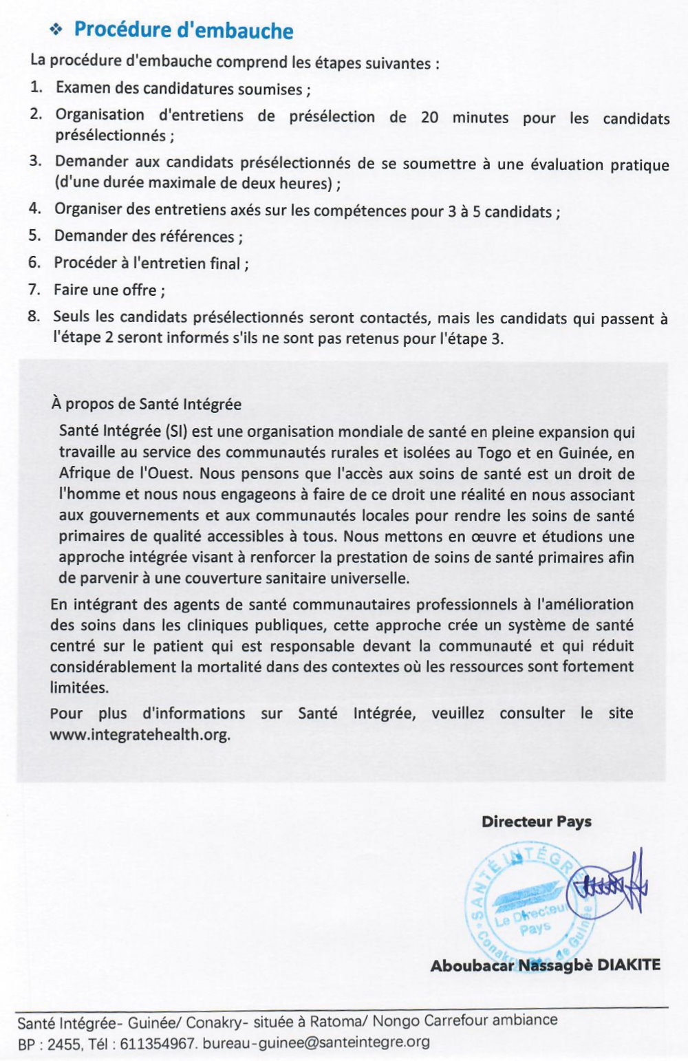 Avis de recrutement d'un (e) Chargé (e) Logistique-Bureau Kouroussa | Page 4