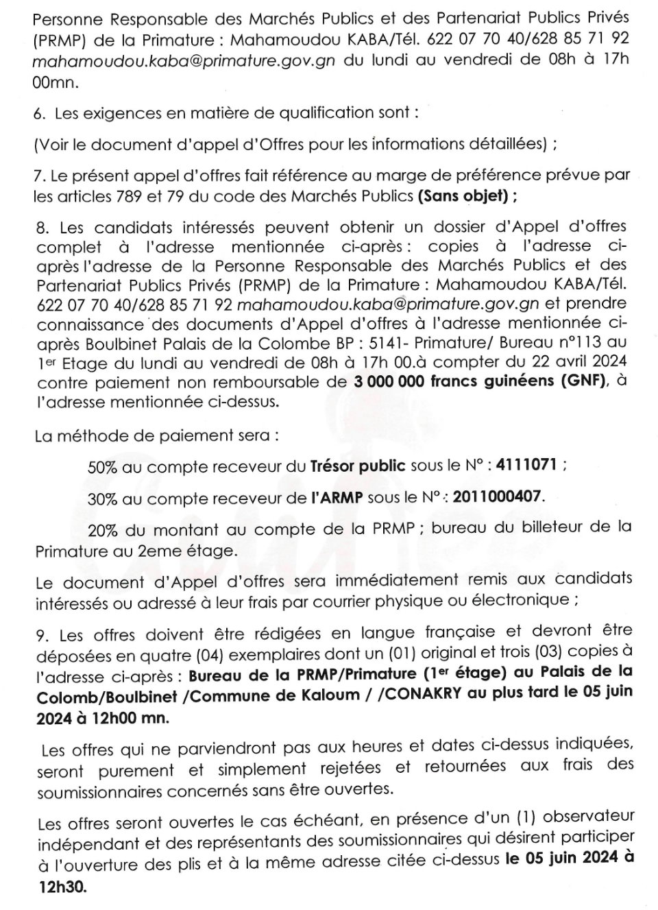 Avis De Recrutement D’un Assistant En Passation De Marches Du Projet (PPAU/AEFPF-GUINEE) | Page 2