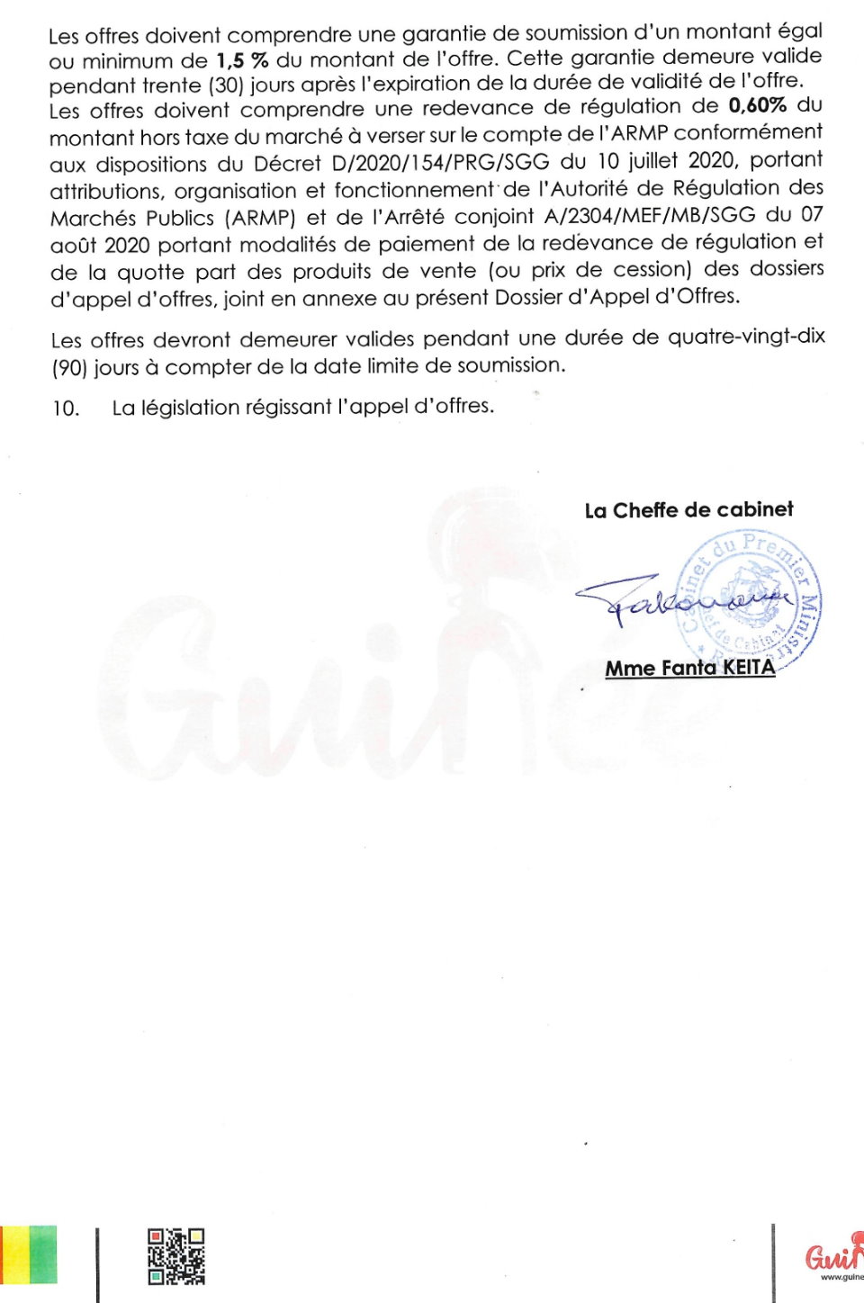 Avis De Recrutement D’un Assistant En Passation De Marches Du Projet (PPAU/AEFPF-GUINEE) | Page 3