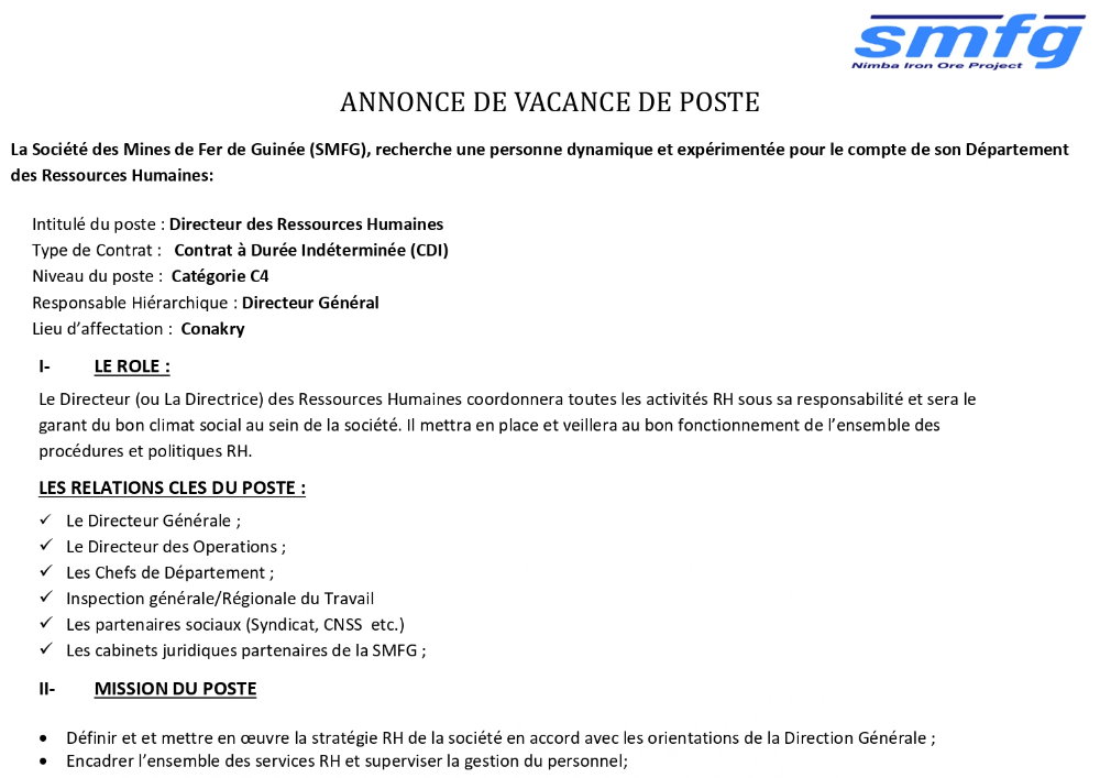 SMFG Recrute un Directeur Des Ressources Humaines | Page 1