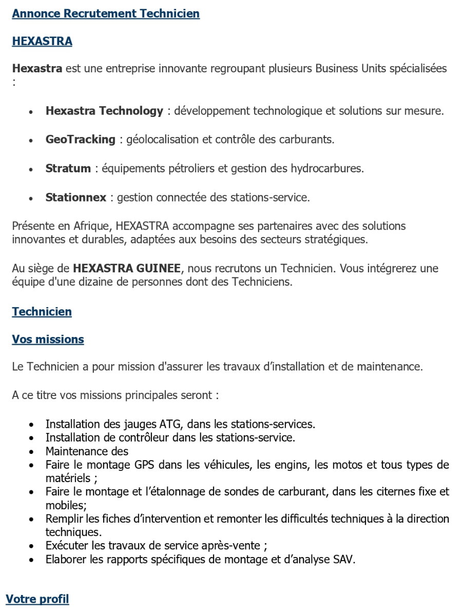 Recrunement D'un Technicien | Page 1