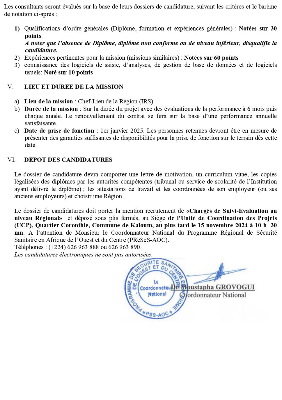 PROGRAMME REGIONAL DE SECURITE SANITAIRE EN AFRIQUE DE L’OUEST ET DU CENTRE (PReSeS-AOC) | Page 4