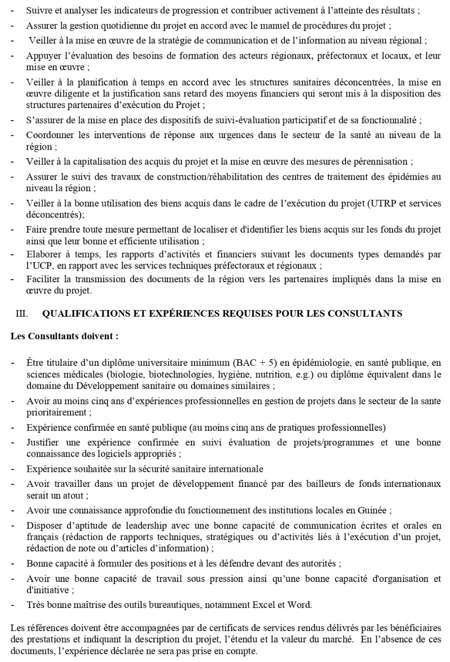 APPEL A CANDIDATURE POUR LE RECRUTEMENT DE DEUX (2) CHARGES DE SAUVEGARDE ENVIRONNEMENTALE | Page 3