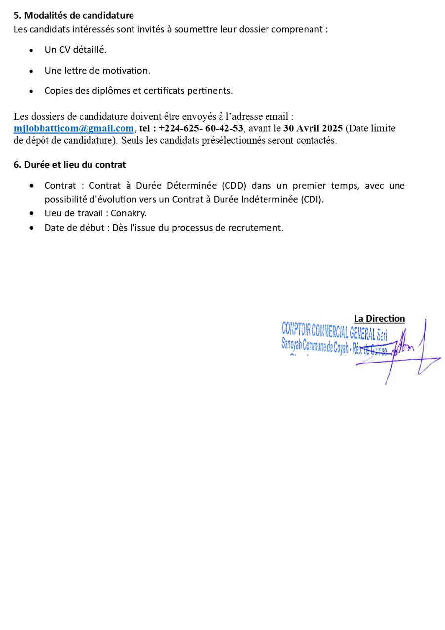 Appel d’offre national pour le recrutement d'un Responsable des Ressources Humaines compétent | Page 2