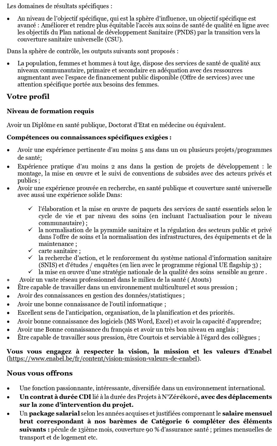 Avis de recrutement d'un Expert offre (h/f/x) – Guinée | Page 2