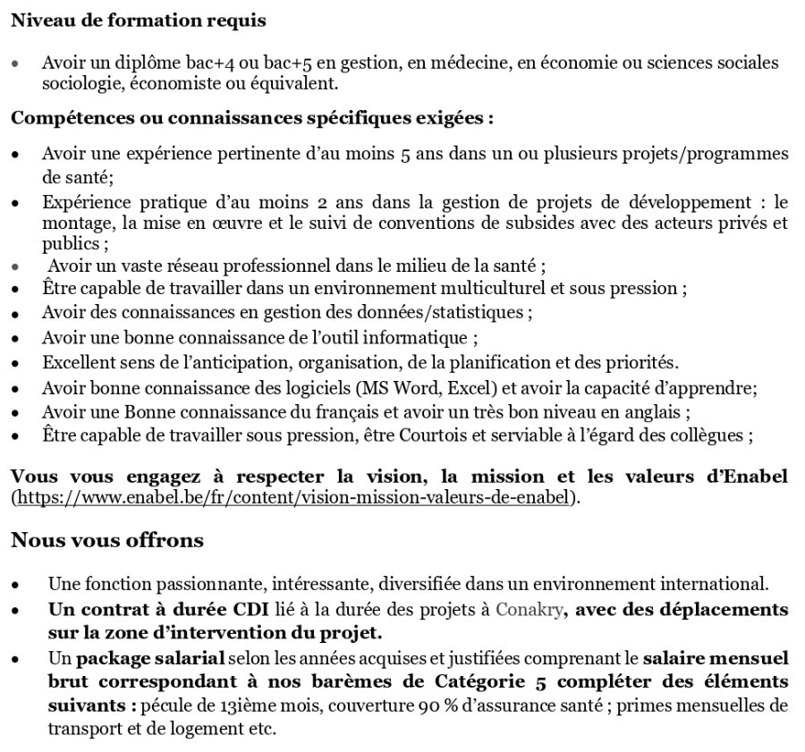 Avis de recrutement d'un Intervention officer Santé (h/f/x) – Guinée | Page 2