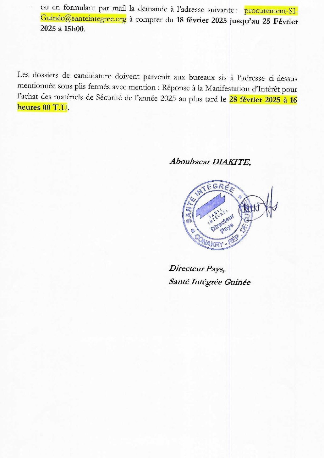 Achat des matériels polir les Prestataires de soins | Page 2