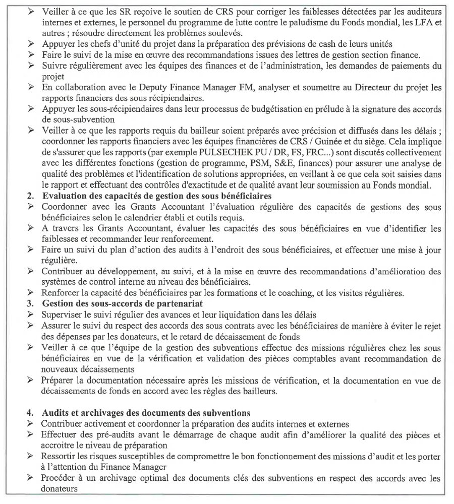  Avis de Recrutement d’un(e) Senior Grant manager | Page 2