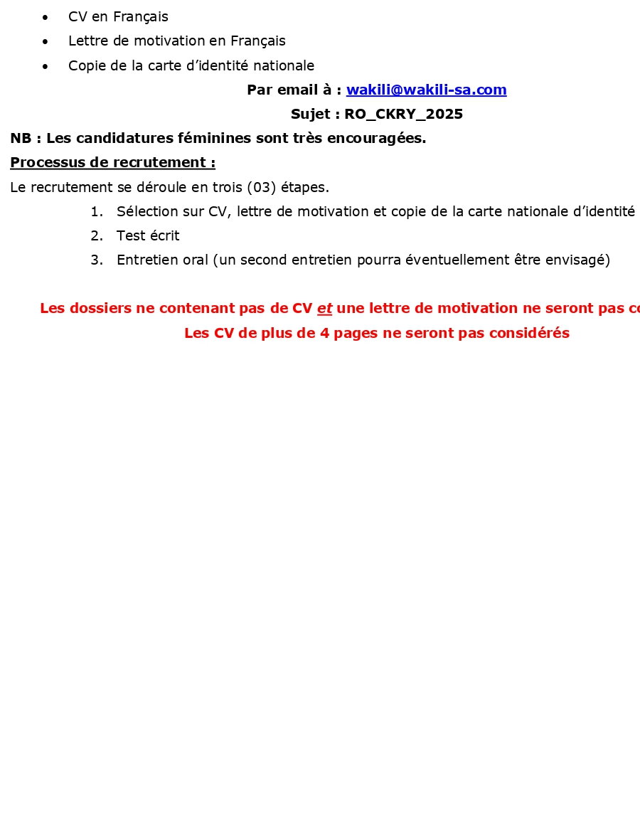 Avis de Recrutement D'un Responsable des opérations Basé à Conakry, Guinée | Page 4