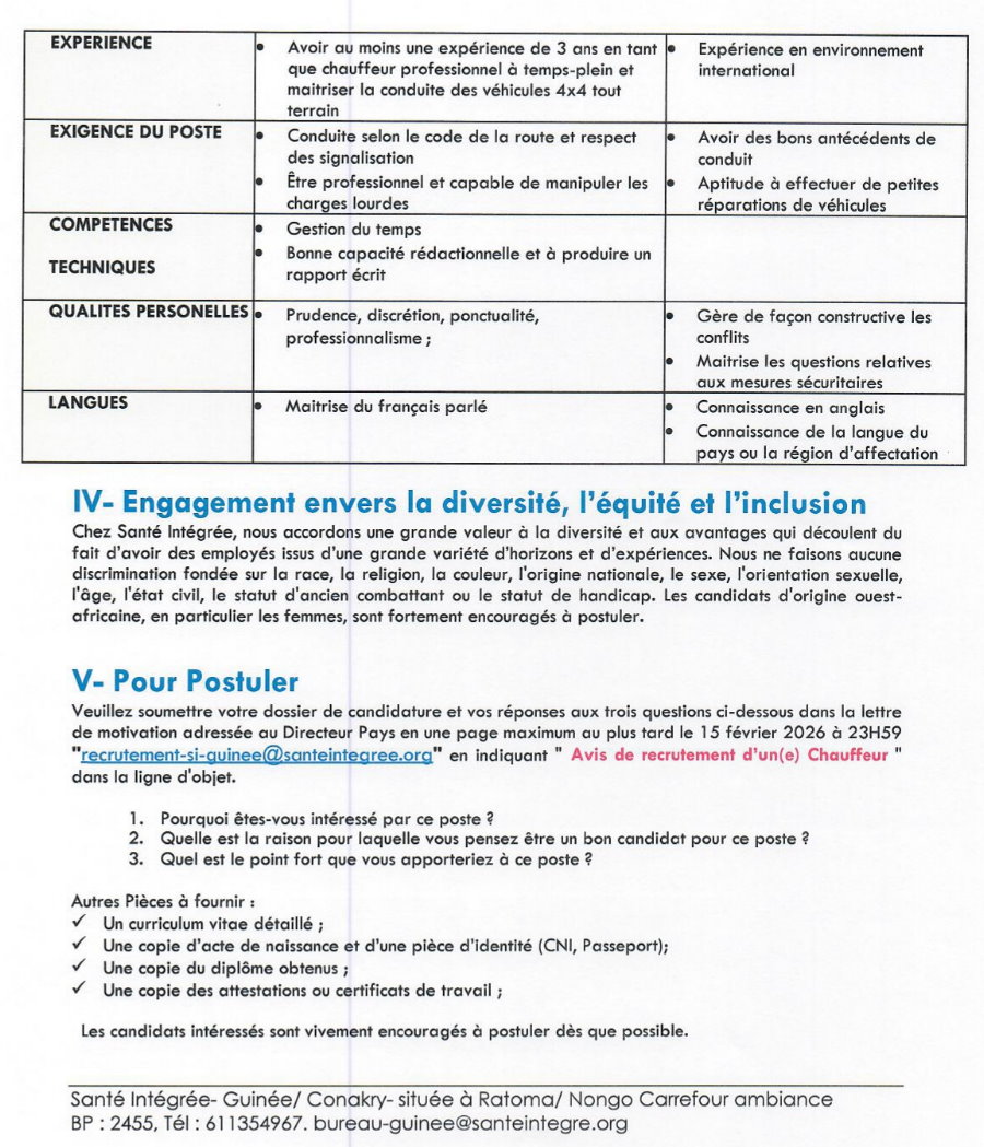  Avis de recrutement d'un Chauffeur | Page 3