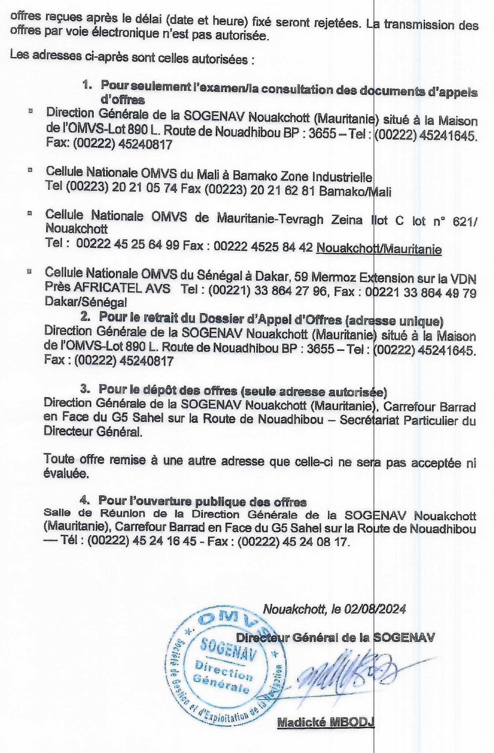 Avis d'appel d 'offres Ouvert Pour la réalisation des « Travaux de construction du Local Technique de DIAMA » | Page 2