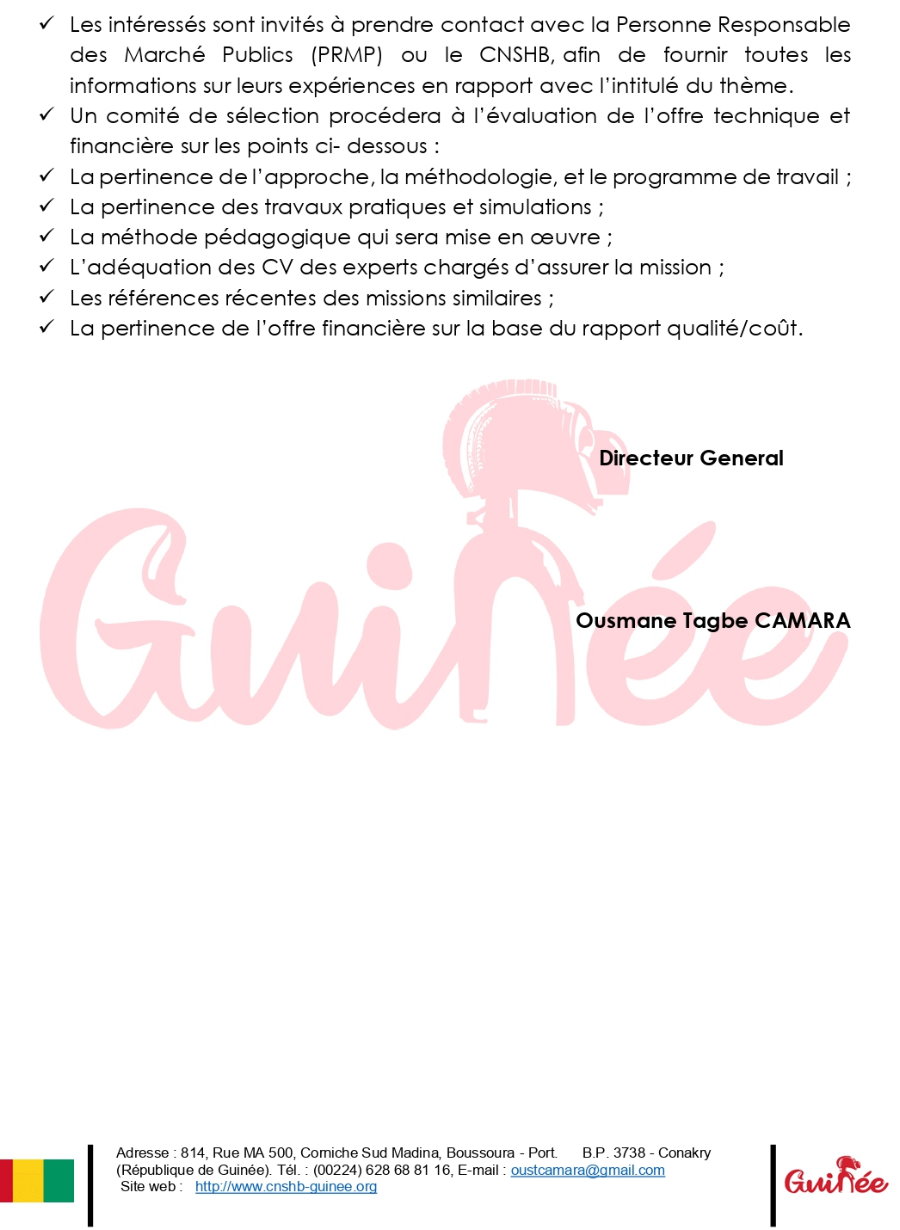 Termes de Référence pour Assistance technique en Recherche et Développement pour l’Amélioration des Différents Processus de Transformation Agro-alimentaire, aux Femmes Transformatrices dans le cadre du Projet APOCEB | Page 6