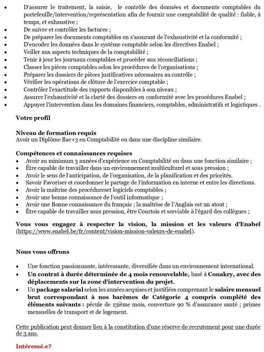 Avis de recrutement d'un Comptable (h/f/x) – Guinée | Page 2