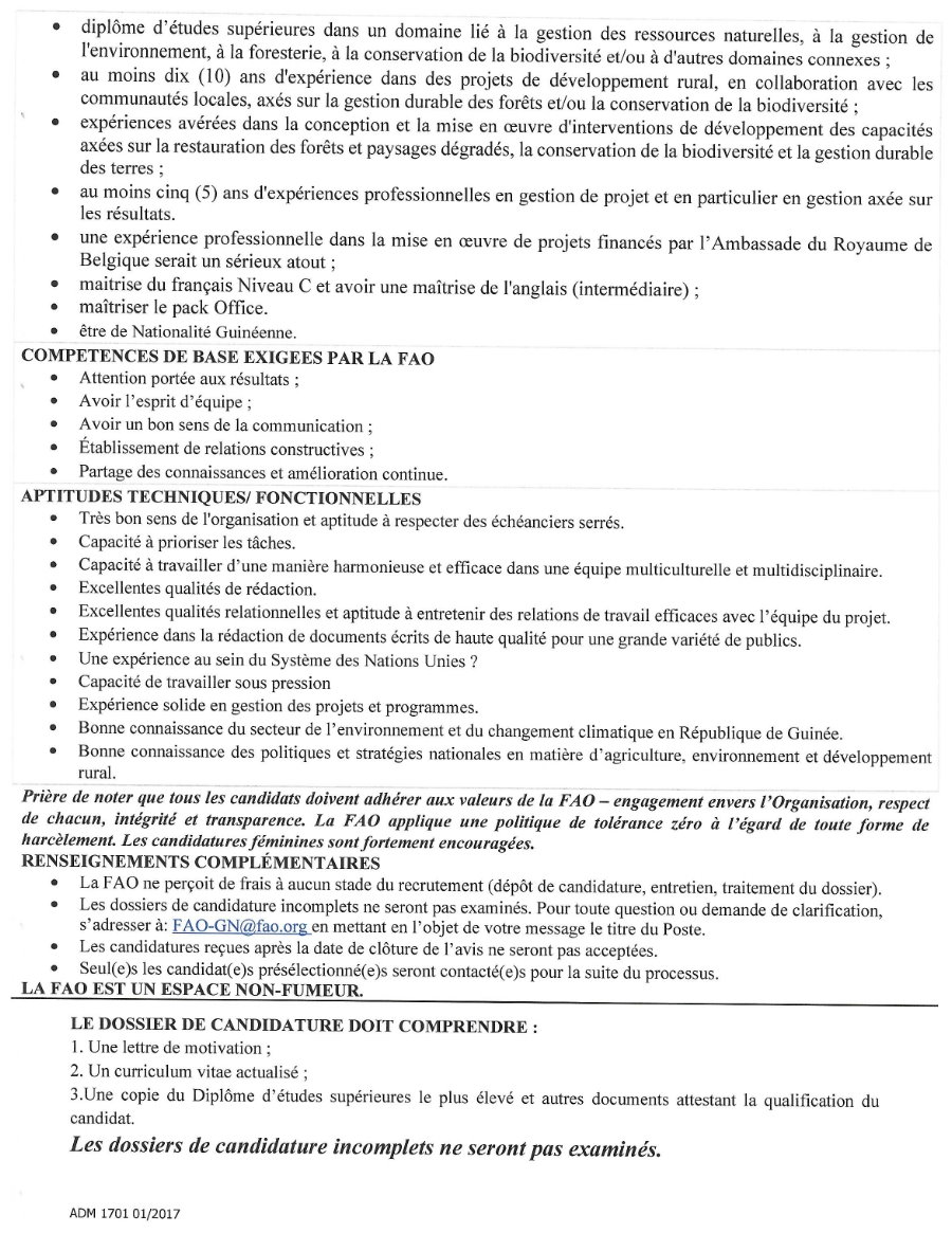 Recrutement D'un(e) Coordinateur(trice) National(e) Du Projet | Page 3