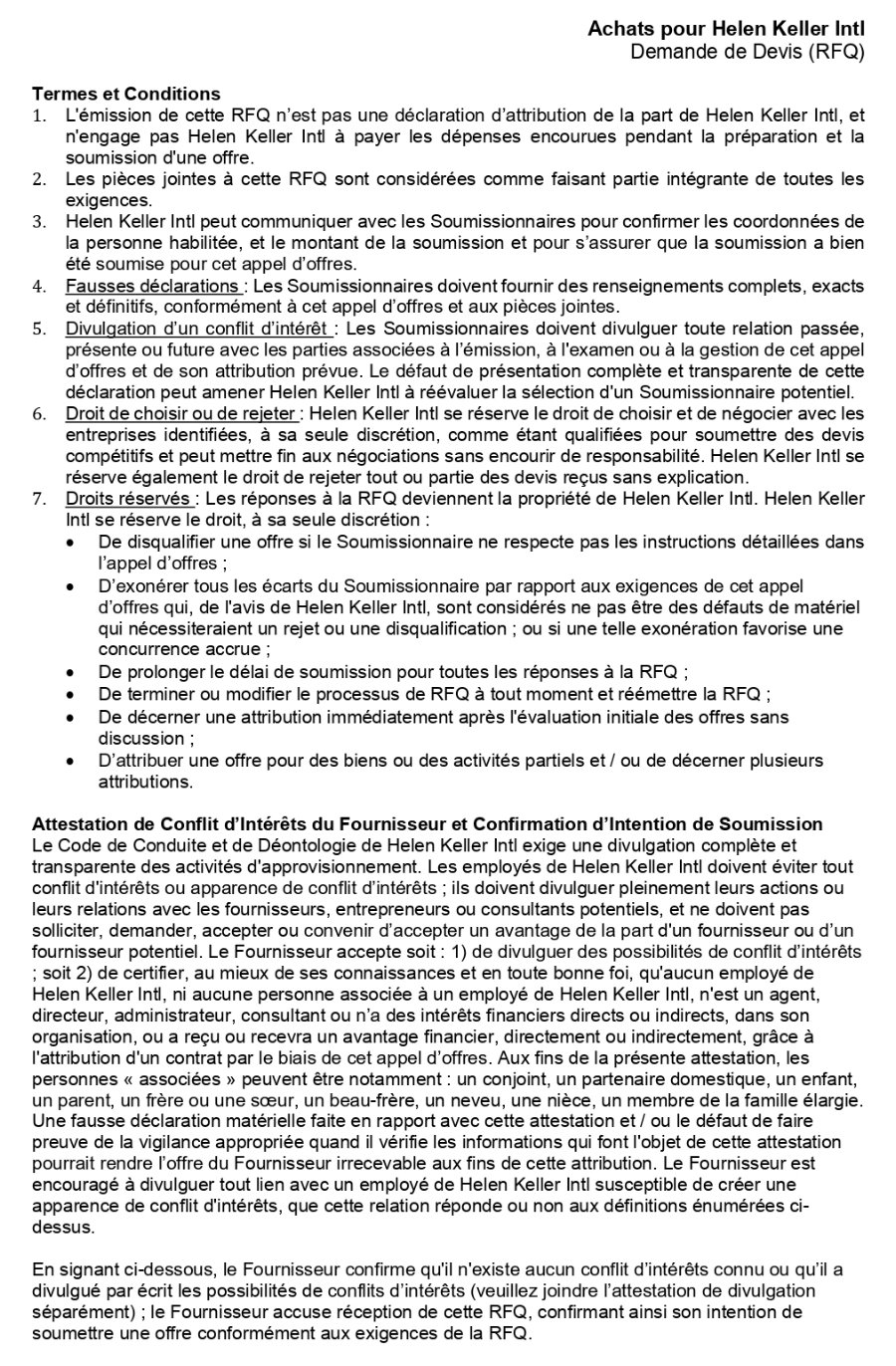 Demande de Devis (RFQ pour « Request For Quotation ») pour l'Achat de matériel Informatique | Page 5