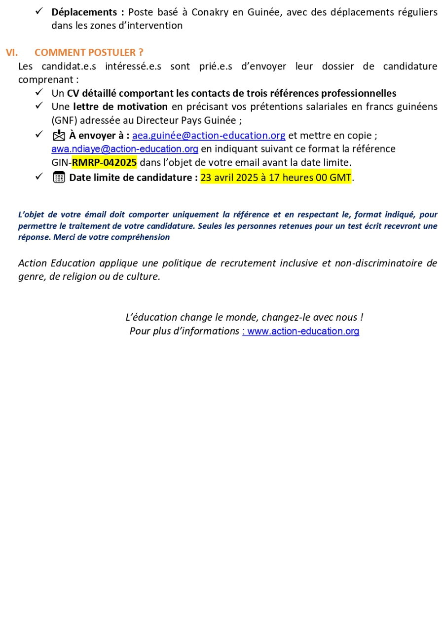un Responsable Mobilisation des Ressources et Partenariats | Page 3