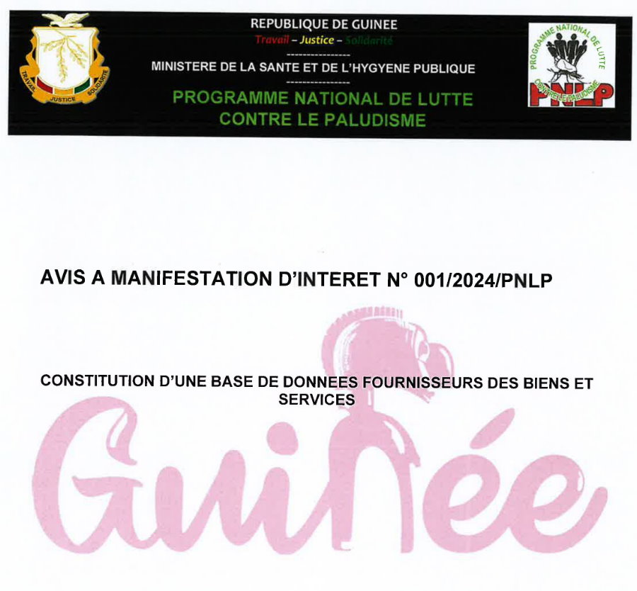 Avis a manifestation d'interet pour la constitution d'une base de donnees fournisseurs des biens et services | Page 1