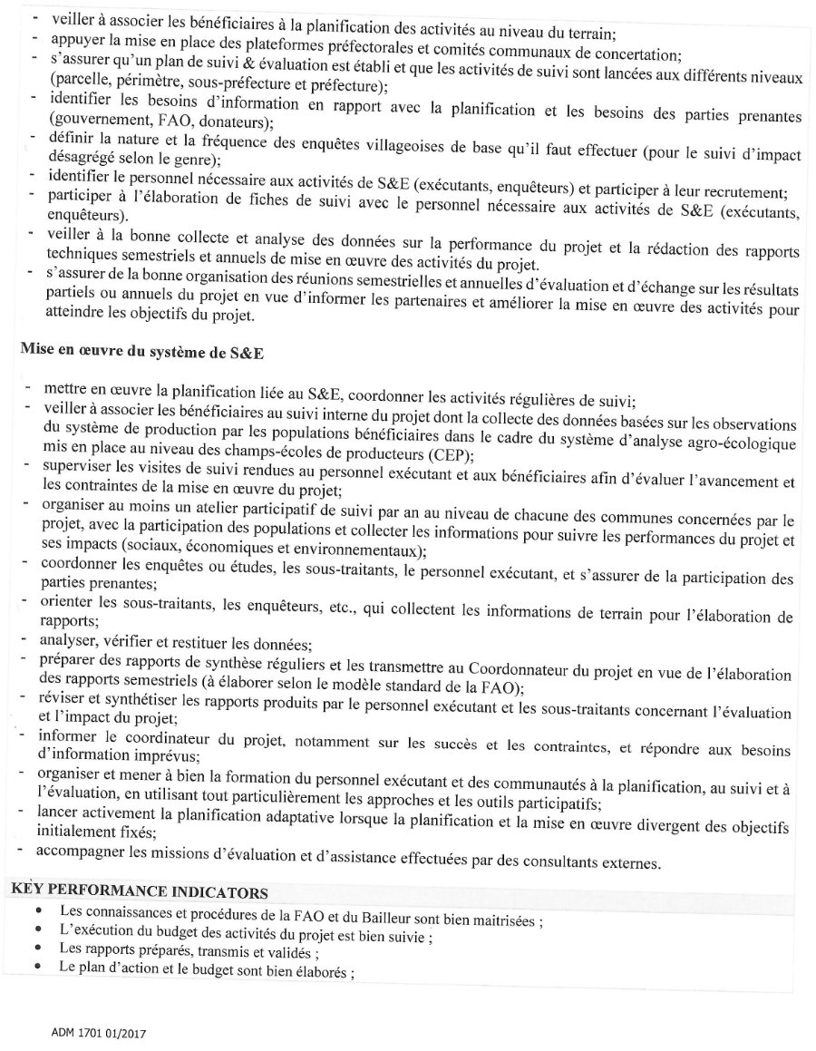 Recrutement D'un Responsable Suivi & Evaluation Du Projet | Page 2