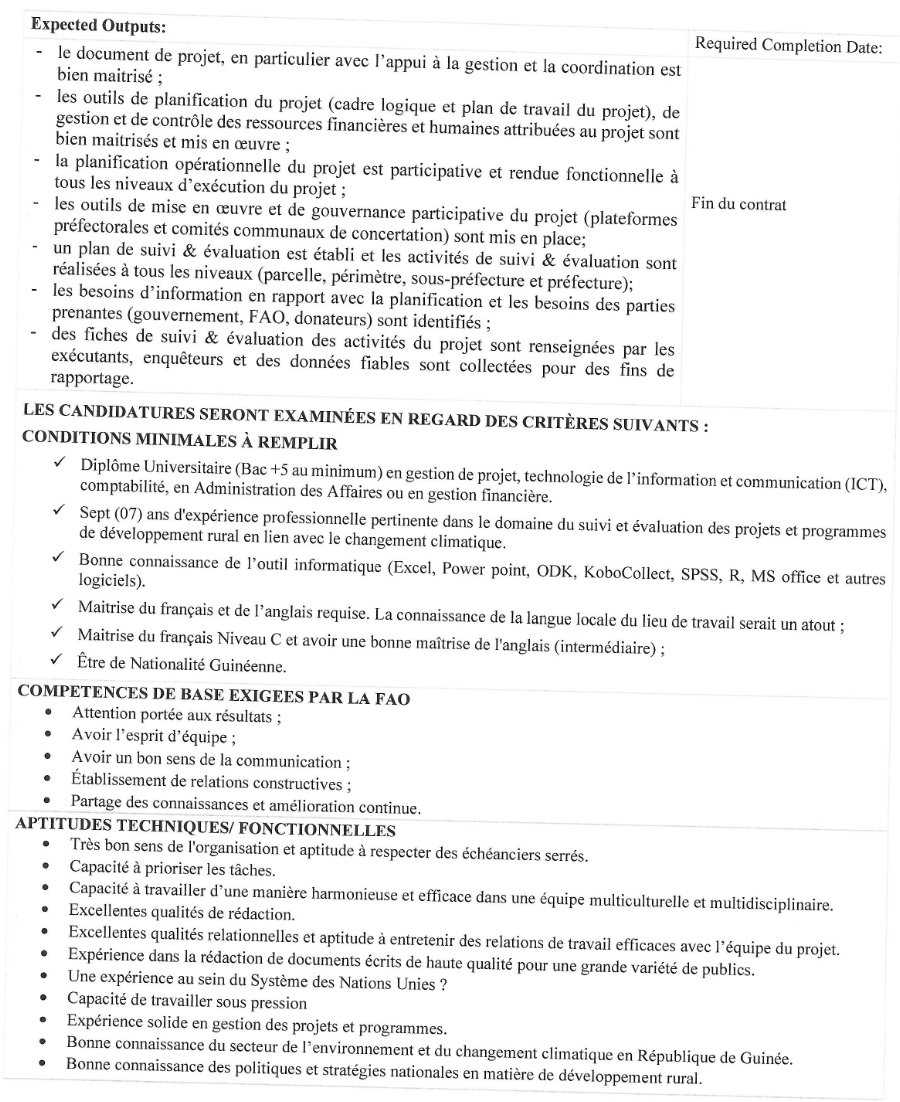 Recrutement D'un Responsable Suivi & Evaluation Du Projet | Page 3