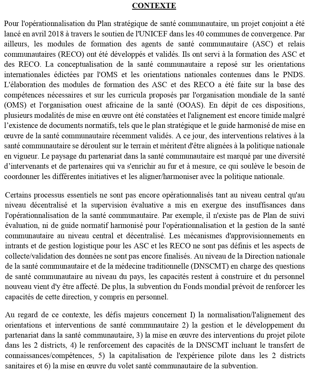 Avis De Recrutement D'un(e) Charge(e) De Suivi Evaluation | page 2