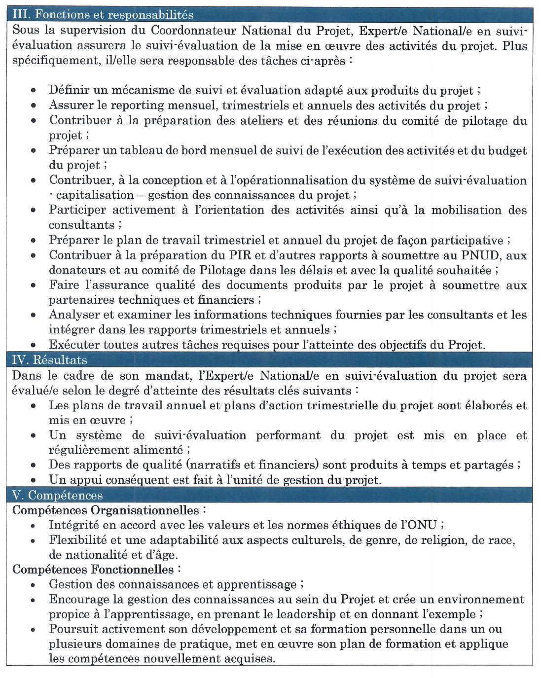 Avis de recrutement D'un Expert/e National/e en Suivi-évaluation du projet « Renforcement de la résilience et de capacités d'adaptation des communautés les plus vulnérables au changement climatique en Guinée Forestière » | Page 2