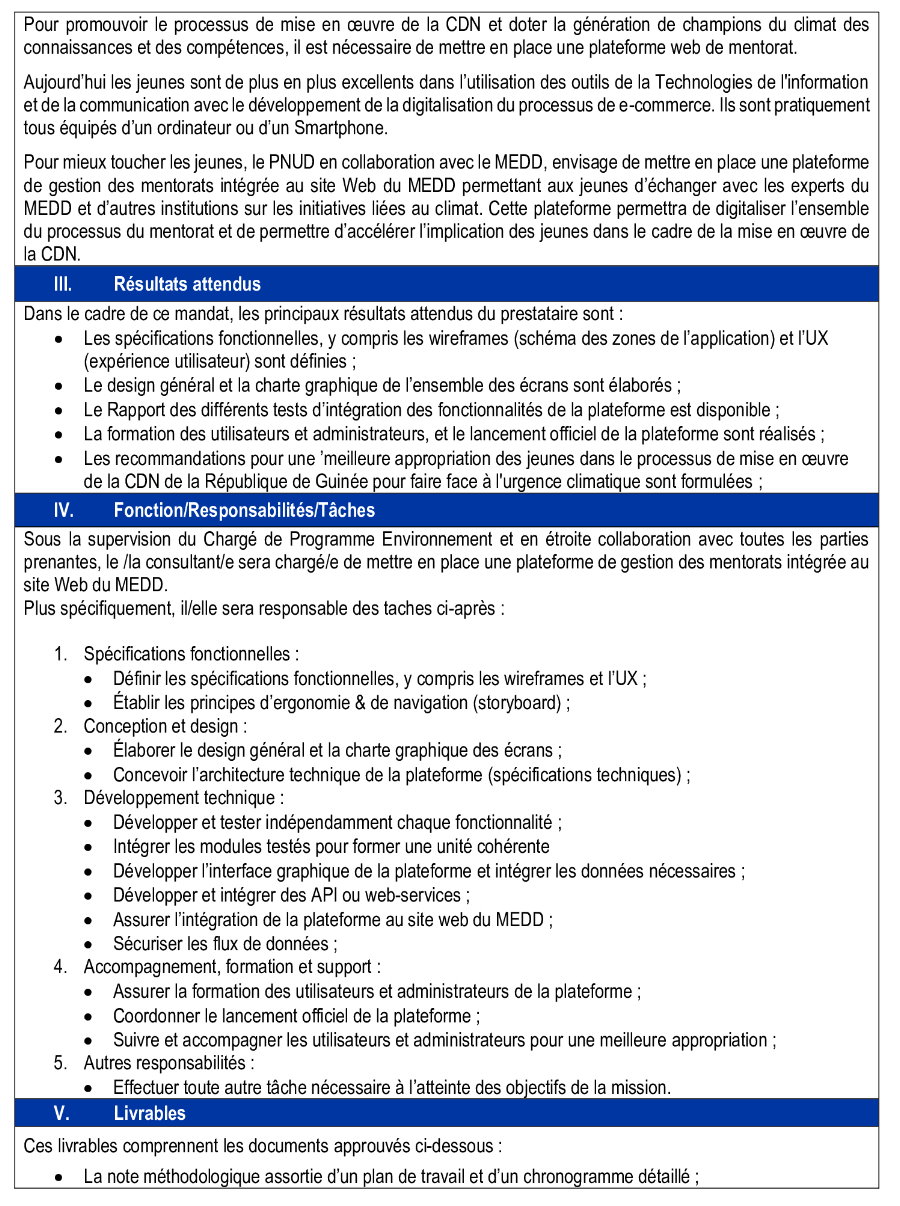 PEGED: Termes de référence pour le recrutement d'une Agence de communication pour la réalisation d’un Film documentaire et d’un document de capitalisation | Page 2