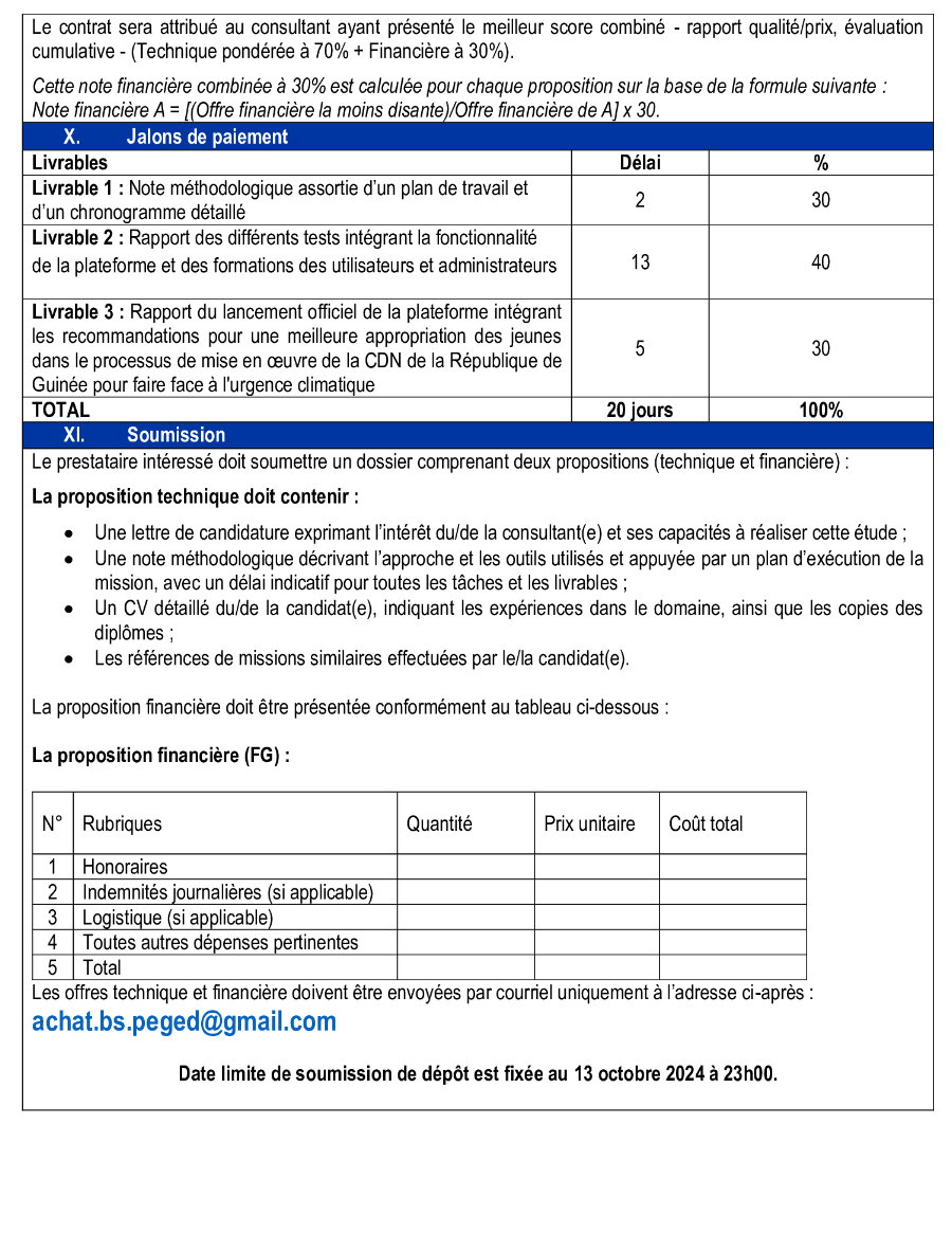 PEGED: Termes de référence pour le recrutement d'une Agence de communication pour la réalisation d’un Film documentaire et d’un document de capitalisation | Page 4